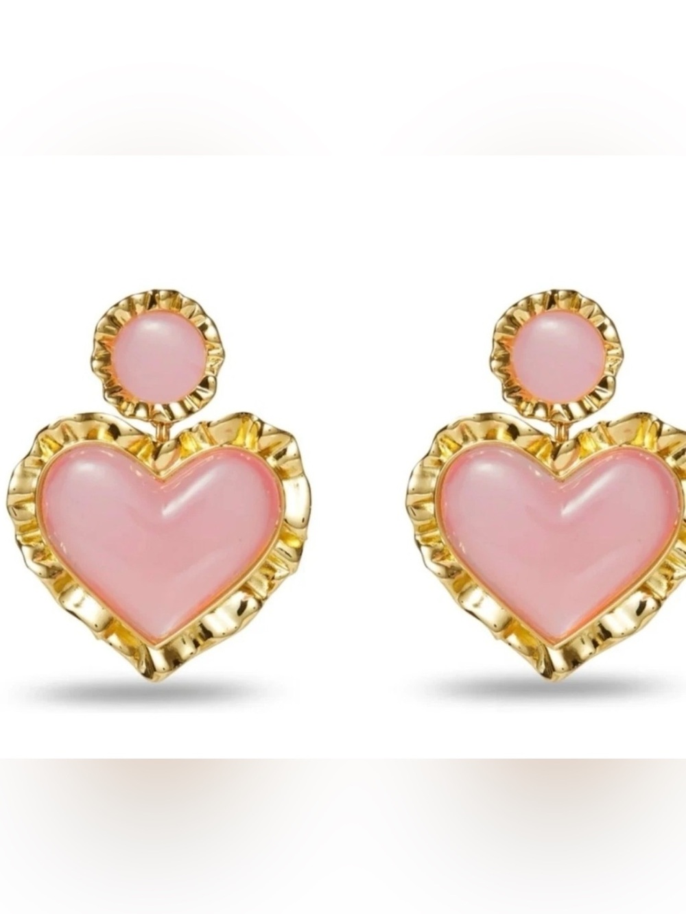 LELE SADOUGHI HEART RUFFLE DROP EARRINGS - BEAUTIFUL EARRINGS -  NWT